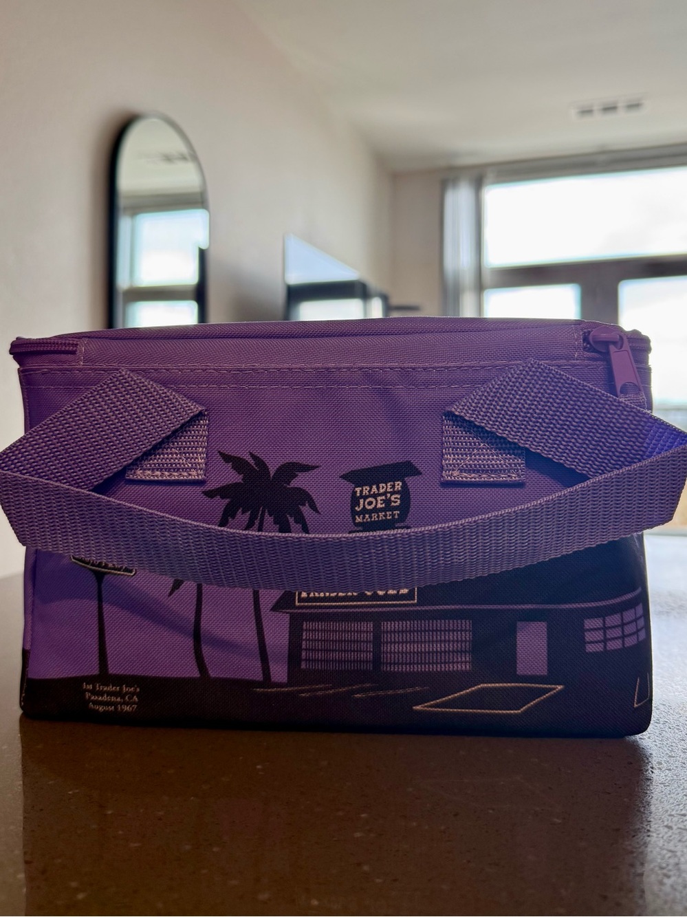 Purple Trader Joe's Mini Insulated Tote Bag - Picture 4 of 4